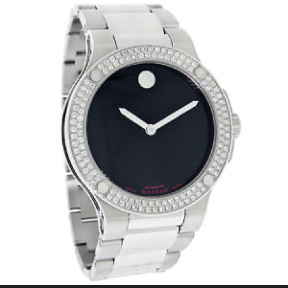Movado Diamond Bezel Men Watch (SE Extreme 0606294)